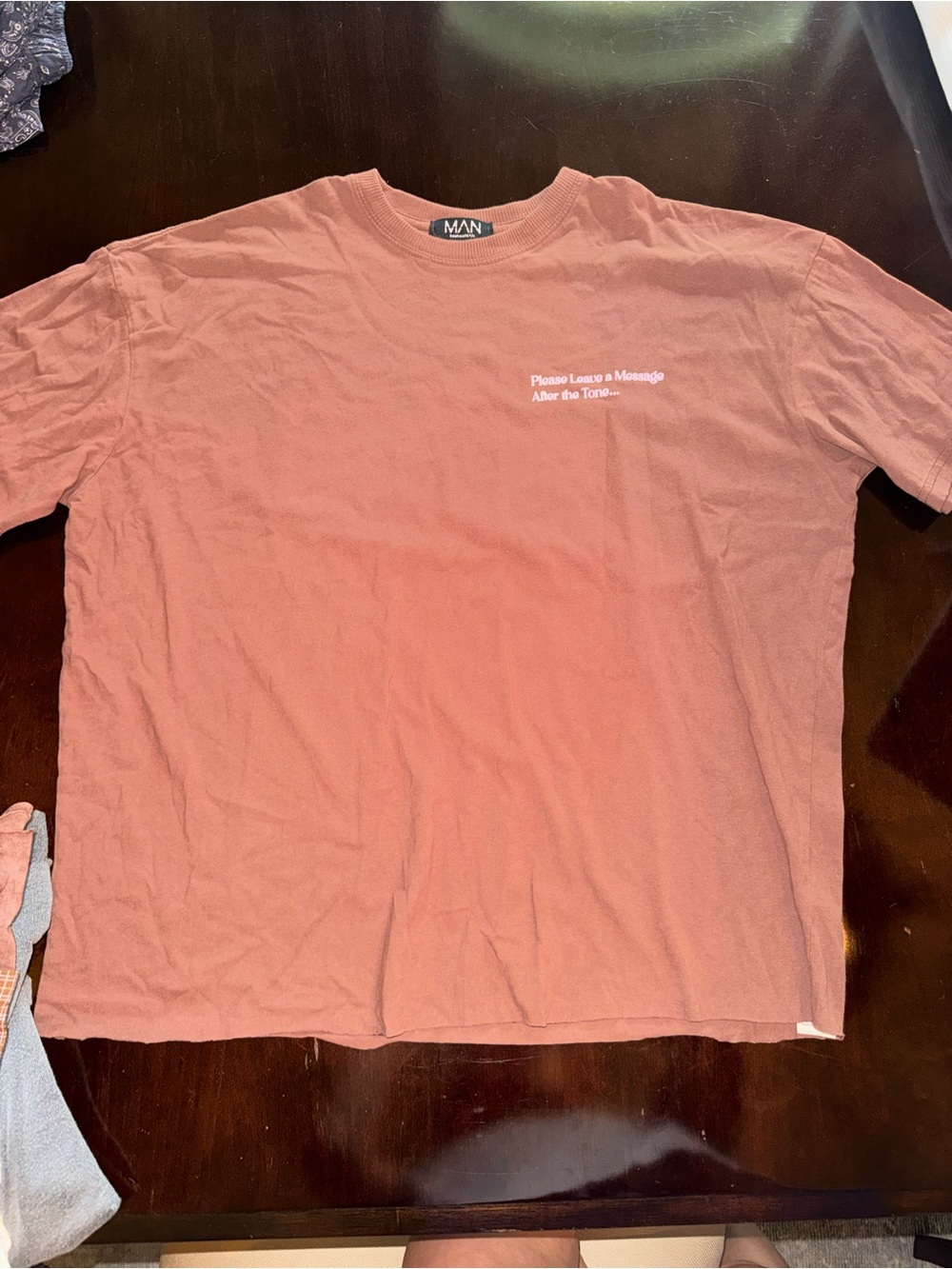 Boohoo Mens Rust Short Sleeve Graphic Tee -M